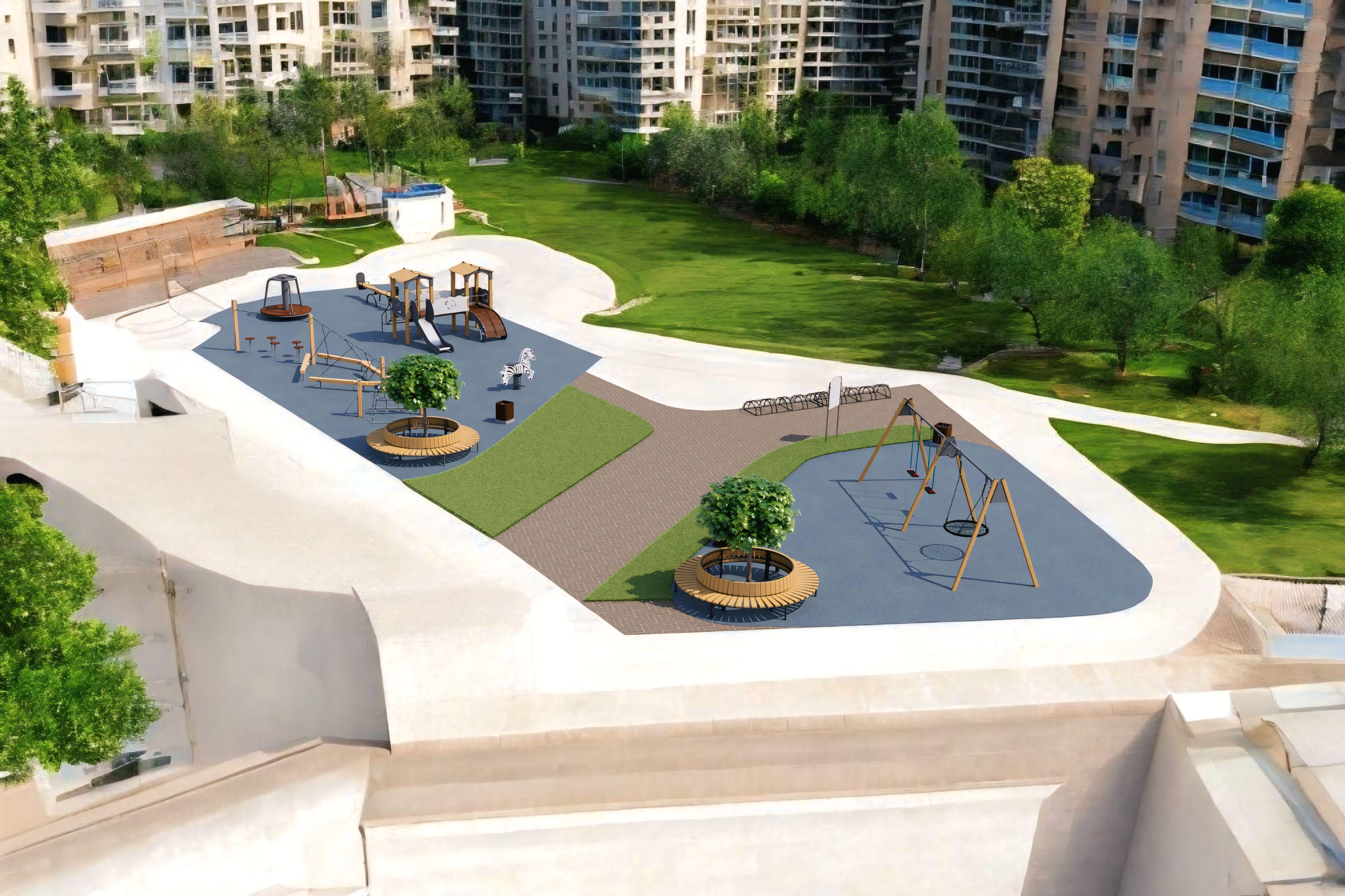 3D проект детской площадки 179м2