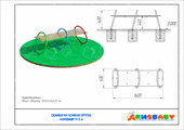 Техпаспорт Скамья на ножках кругах