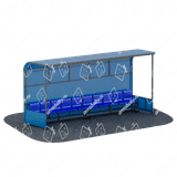 Трибуна на 10 мест с навесом Трибуна на 10 мест с навесом