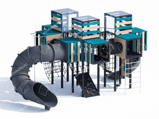 Детский игровой комплекс «Тройной гиперкуб» Детский игровой комплекс «Тройной гиперкуб»