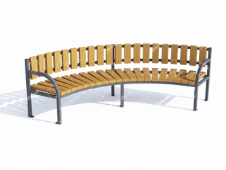 Диван парковый полукруглый Диван парковый полукруглый