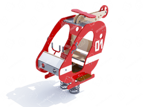 Качалка на пружине «Вертолет пожарный» Качалка на пружине «Вертолет пожарный»