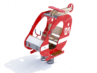 Качалка на пружине «Вертолет пожарный» Качалка на пружине «Вертолет пожарный»