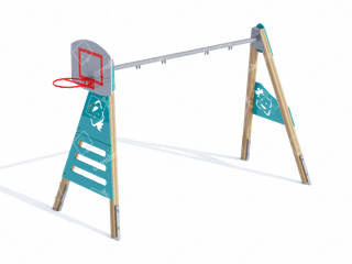 Качели «Трапеция с баскетбольным кольцом» Качели «Трапеция с баскетбольным кольцом»