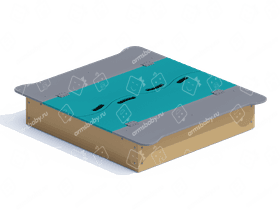 Песочница с волнистой крышкой Песочница с волнистой крышкой