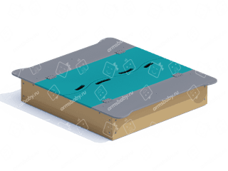 Песочница с волнистой крышкой Песочница с волнистой крышкой