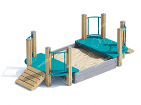 Песочница стандарт с пандусом Песочница стандарт с пандусом