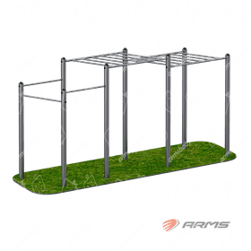 Рукоход двойной разноуровневый с турниками Рукоход двойной разноуровневый с турниками