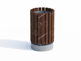 Урна круглая на бетонном основании Урна круглая на бетонном основании