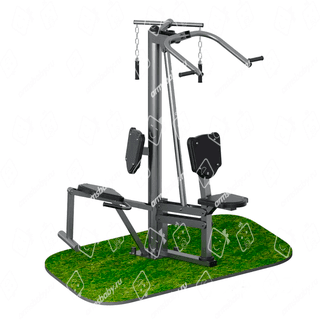 Вертикальная тяга + разгибание ног + тяга Вертикальная тяга + разгибание ног + тяга