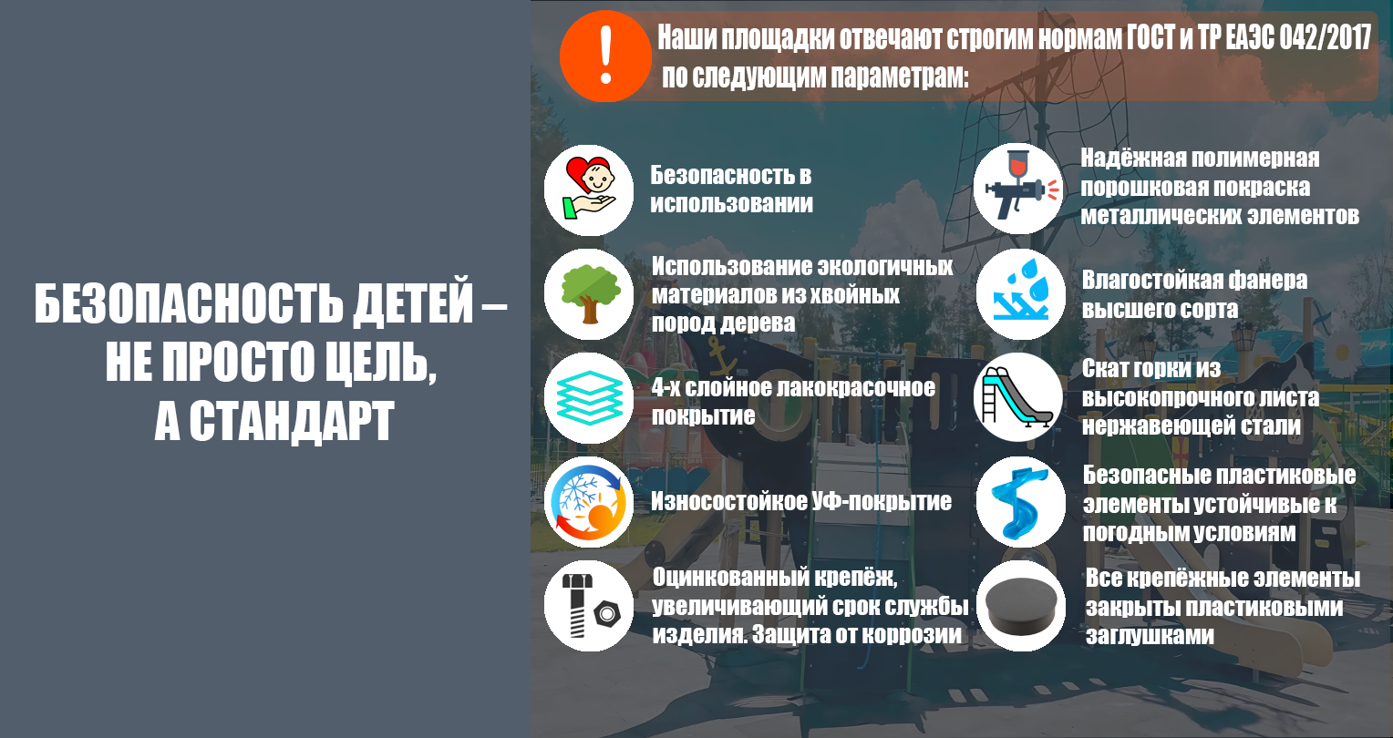 Сертефицированный производитель детских площадок